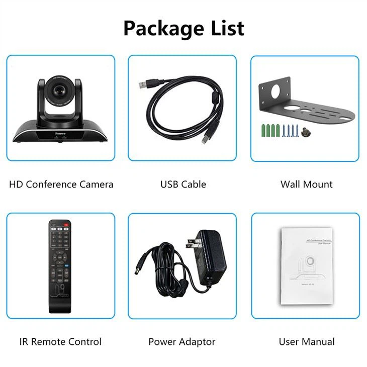 USB2.0 Web Full HD PTZ Video Conference Camera With USB Port for Lagre Room and Videoconference